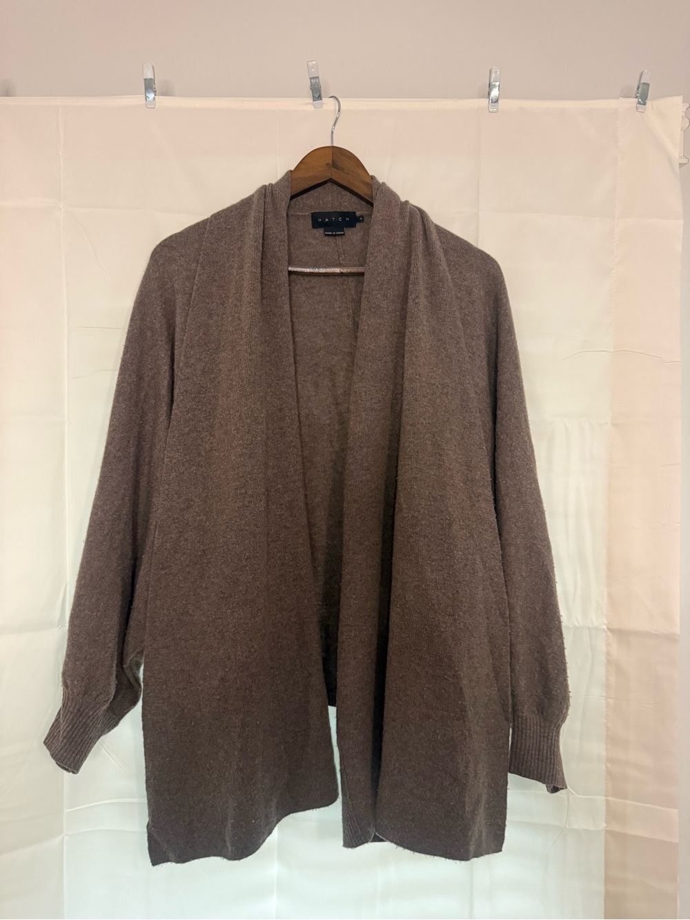 Hatch Maternity Open-Front Cardigan Sweater - Brown